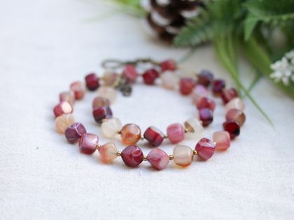 Beadsnknots: Gorgeous Plum Agate Statement Necklace