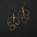 Beadsnknots Handmade Monstera Wire Earrings 