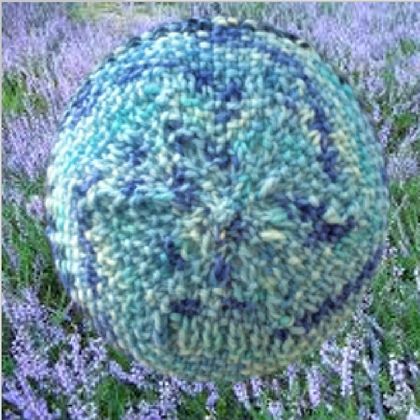 Handknit: Blue Heather beanie (Tip ya Hat range)