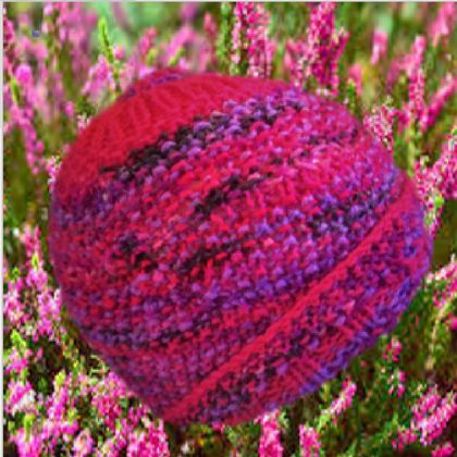 Handknit: Pink Heather beanie (Tip ya Hat range)