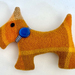 Orange Wool Blanket Scottie Dog Toy