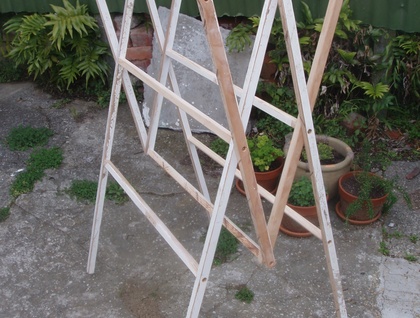 Recycled Wood Folding Clothes Drying, Wooden Laundry Rack Nz