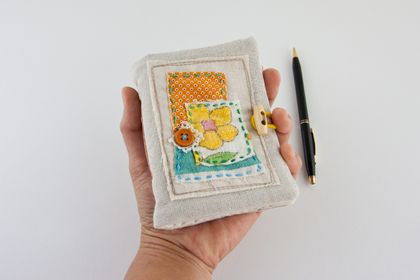 Upcycled Fabric Pocket Diary 