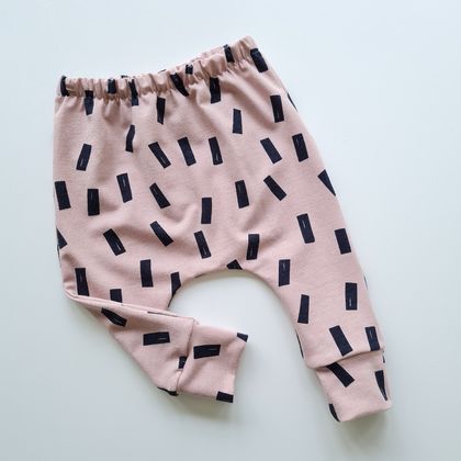 Dusky Pink Harem Pants 3-6m 