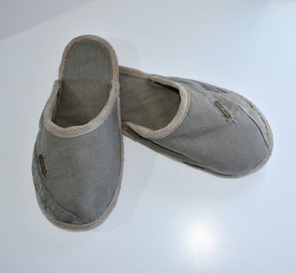 Unisex slippers wool and cotton Upsicled and new materials Size 9-10 (ladies) by FeltSoapGood