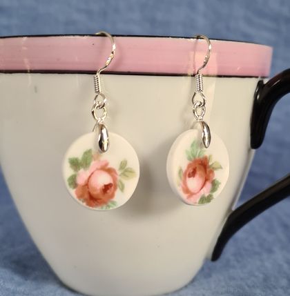 In the Pink - pretty rose earrings Earrings (E168)