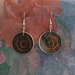 Funky Brown Swirl Earrings (E262)