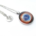Colourful Ring Nebula Astronomy Necklace- Glass Cabuchon 1.81in/ 30mm- Astronomy Jewellery- Outer Space & Science