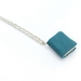 Miniature Book Necklace Handcrafted from Upcycled Books and Leather Bound in Teal