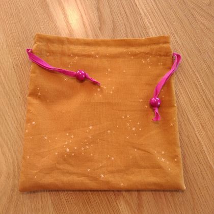 Reusable gift wrapping - fabric drawstring bag