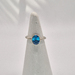 Sterling silver and Blue Cubic Zirconia Ring