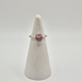 Sterling silver and Pink Cubic Zirconia Ring