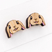 Lop Eared Bunny Stud Earrings - Hand Painted Wood