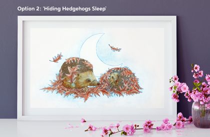Medium Hedgehog Fine Art Giclee Print (four artwork options)