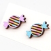 Lolly Stud Earrings - Hand Painted Wood