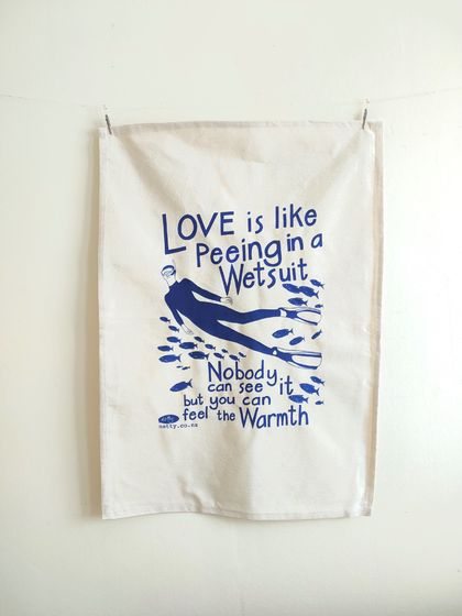 Wetsuit Love Tea towel