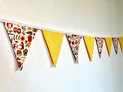 Fabric Bunting - Autumn Joy - 3 Metres Double-Sided