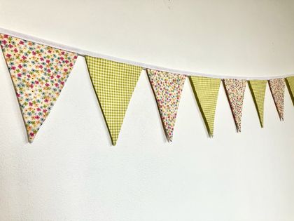 Fabric Bunting - Spring Blooms - 3 Metres Double-Sided