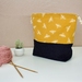 Mustard Bees Knitting Project Bag Medium Size