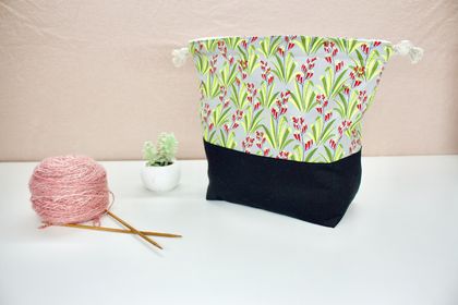 Knitting Project Bag - Aotearoa Flax Medium Size