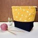 Knitting Project Bag - Mustard Bunnies Medium Size