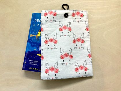 Protective Book Sleeve - Medium Flower Crown Rabbit