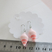 Pink sea shells beach summer earrings, stainless steel hypoallergenic