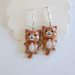 Milk chocolate kitty cat sterling silver earrings cute fun pets that look like your cats jewelry hypoallergenic