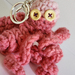 Pinky the tiny Octopus key ring comfort anxiety toy with vintage rescued upcycled buttons