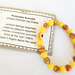 Orange Chakra third eye glass protection bracelet for emotional support