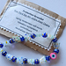 Blue and clear glass butterflies 4th Charkra protection third eye glass bracelet for emotional support