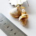 Shells earrings big bold long dangling resin dipped shells as earrings,  stunning hypoallergenic fun statement jewelry