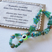 Butterfly green glass third eye 4th chakra heart body chakra bracelet