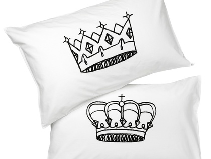 King and queen crown hotsell pillow cases