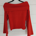 Red knit top