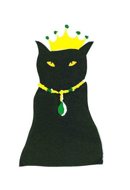 Pop Art Princess Cat Greeting Card