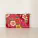 Japanese kimono print medium size pencil case / make-up pouch / toiletry pouch / clutch