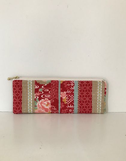 Kimono print pencil case / glasses case