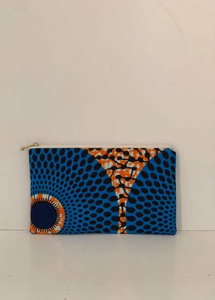 African print medium size pencil case / make-up pouch / toiletry pouch / clutch