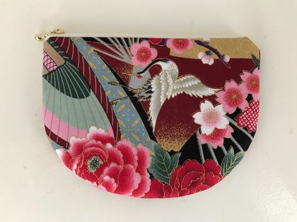 Japanese kimono round purse / wallet 