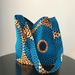 African print one handle tote bag / foldable eco bag 