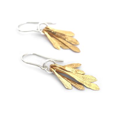 Gold Flutter Drop Earrings