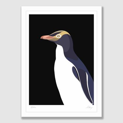 Yellow Eyed Penguin A4 Fine Art Print 