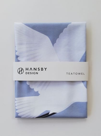 Luxury Cotton Tea towels - White Heron