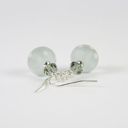 A Little Bit Chic Lampwork Earrings - Moonlight