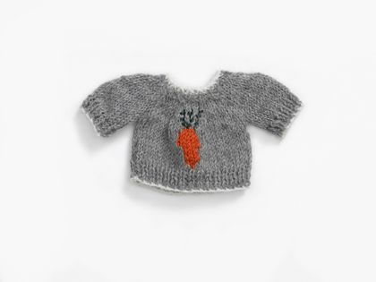 Hand knitted Carrot jumper to fit Zippitydoodah velveteen rabbit