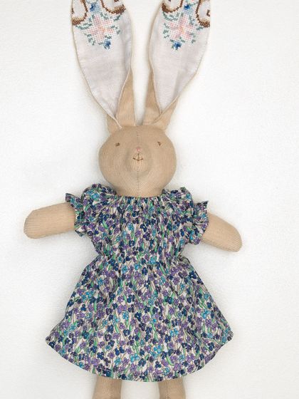 Iris Liberty print Dress to fit Zippitydoodah velveteen rabbit
