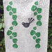 Handprinted 100% Linen Tea Towel - Kawakawa + Fantail