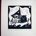 Limited Edition Lino Cut - The Owl and The Pussycat...... NB: PICKUP ONLY DURING LEVEL 3