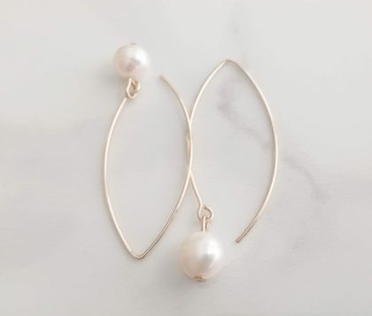 Gold Filled Pearl Drops